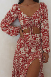 This is an image of Skatie Skirt in Magnolia - RESA featuring a model wearing the dress