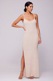 This is an image of Sohni Dress in Natural - RESA featuring a model wearing the dress
