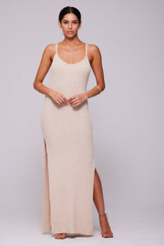 This is an image of Sohni Dress in Natural - RESA featuring a model wearing the dress