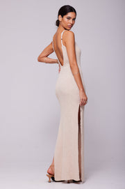 This is an image of Sohni Dress in Natural - RESA featuring a model wearing the dress