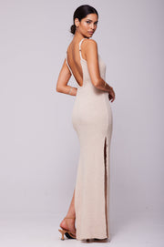 This is an image of Sohni Dress in Natural - RESA featuring a model wearing the dress