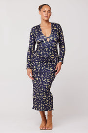 This is an image of Twiggy Dress in Midnight - RESA featuring a model wearing the dress