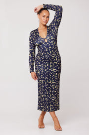 This is an image of Twiggy Dress in Midnight - RESA featuring a model wearing the dress
