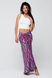 This is an image of Ziggy Skirt in Candy - RESA featuring a model wearing the dress