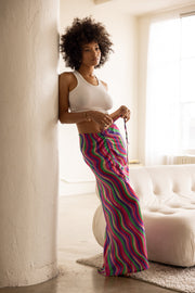 This is an image of Ziggy Skirt in Candy - RESA featuring a model wearing the dress