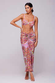 This is an image of Ziggy Skirt in Sayulita - RESA featuring a model wearing the dress