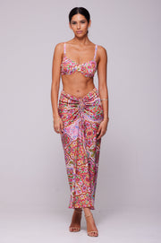 This is an image of Ziggy Skirt in Sayulita - RESA featuring a model wearing the dress