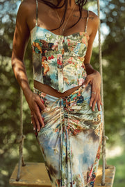 This is an image of Ziggy Skirt in Shakespeare - RESA featuring a model wearing the dress
