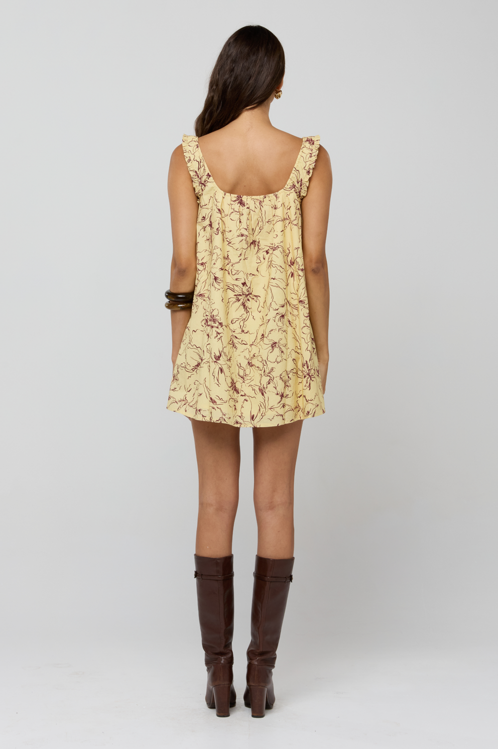butterscotch tiered mini dress Mini Moo Dress in Butterscotch XL / Butterscotch