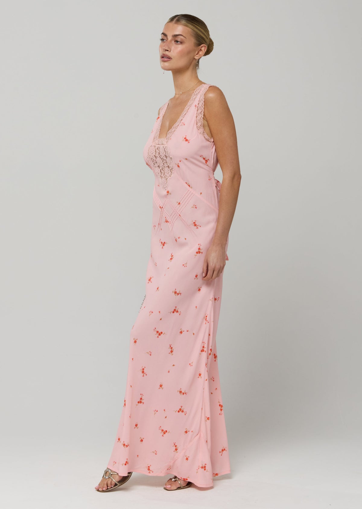 This is an image of Aimee Dress in Sweet Pea - RESA featuring a model wearing the dress