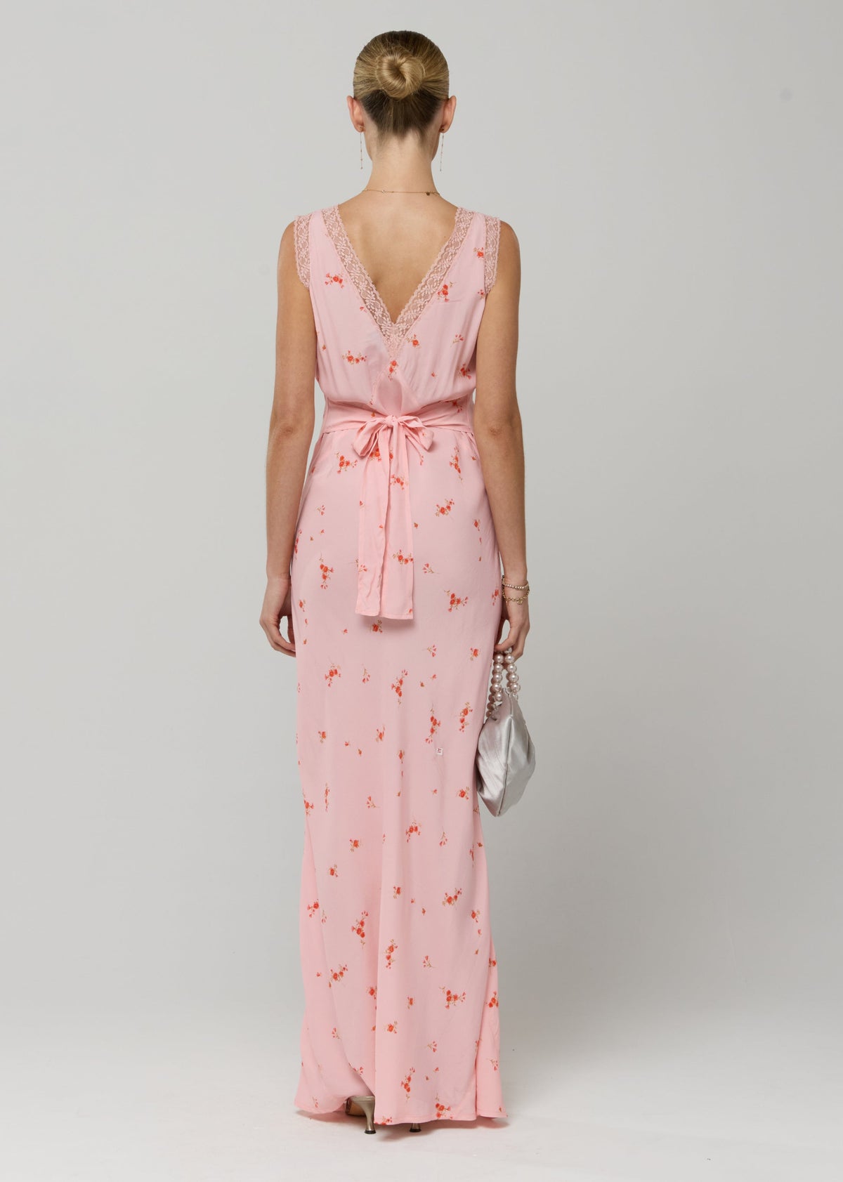 This is an image of Aimee Dress in Sweet Pea - RESA featuring a model wearing the dress