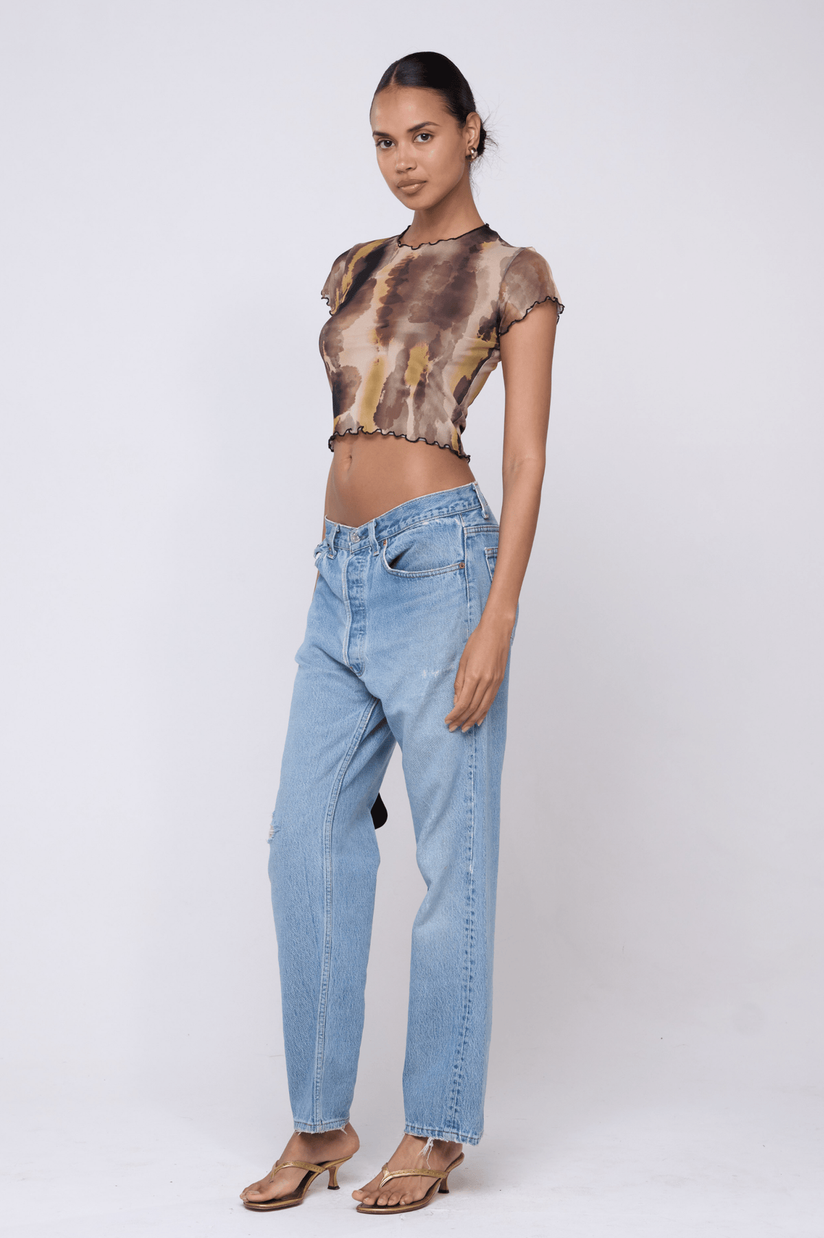 This is an image of Baby Tee in Dusk - RESA featuring a model wearing the dress