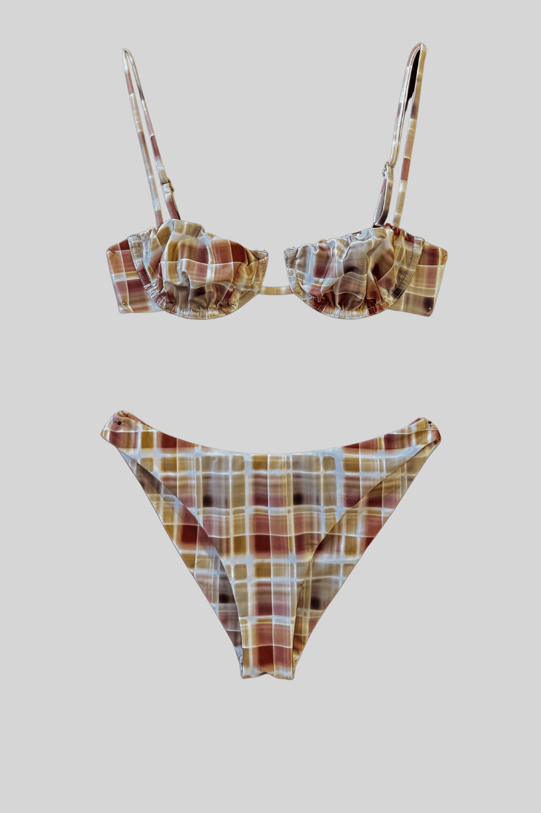 This is an image of Beau Bikini Bottom in Drift - RESA featuring a model wearing the dress