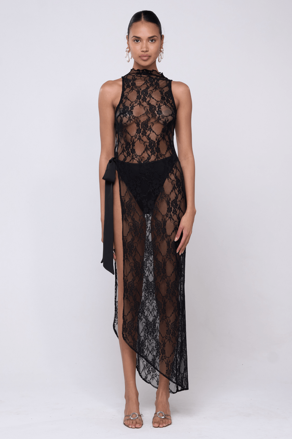 Bow Dress in Black Lace – RESA