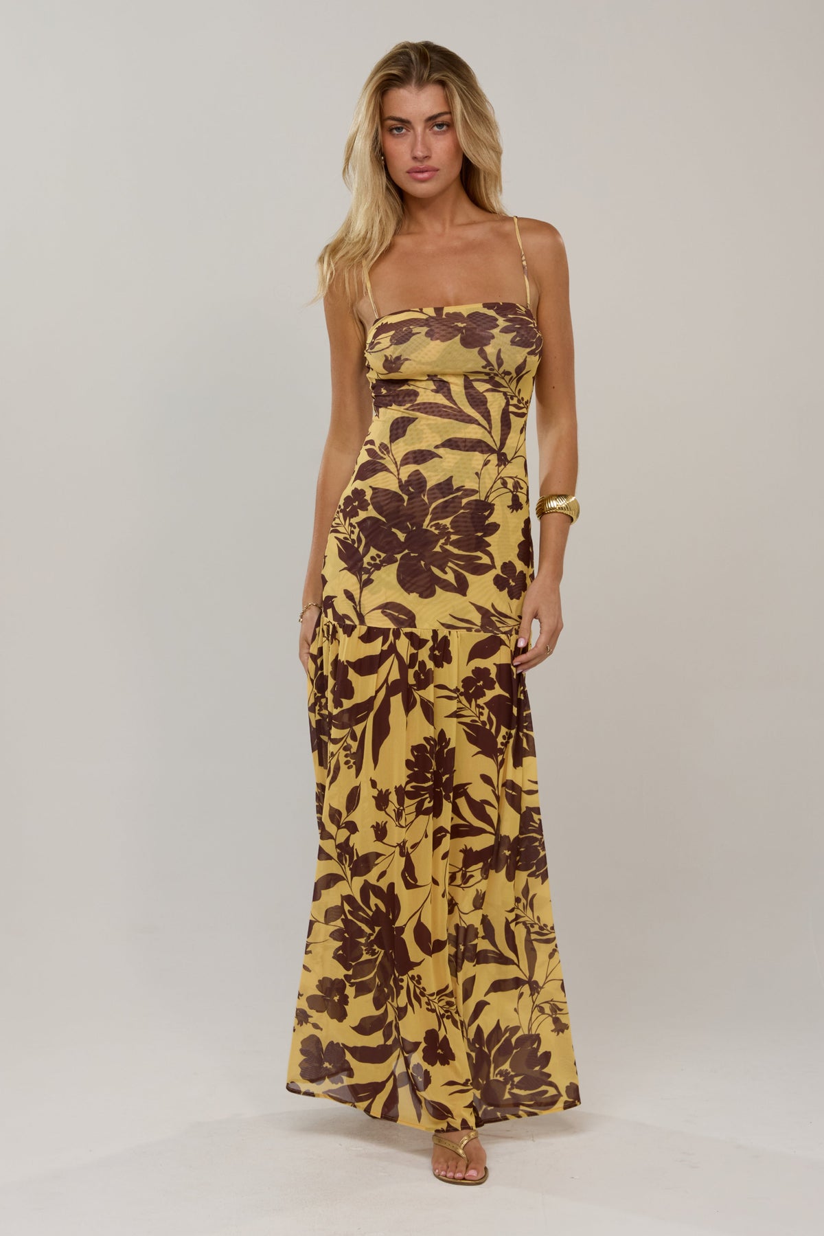 This is an image of Bryanna in Mesa - RESA featuring a model wearing the dress