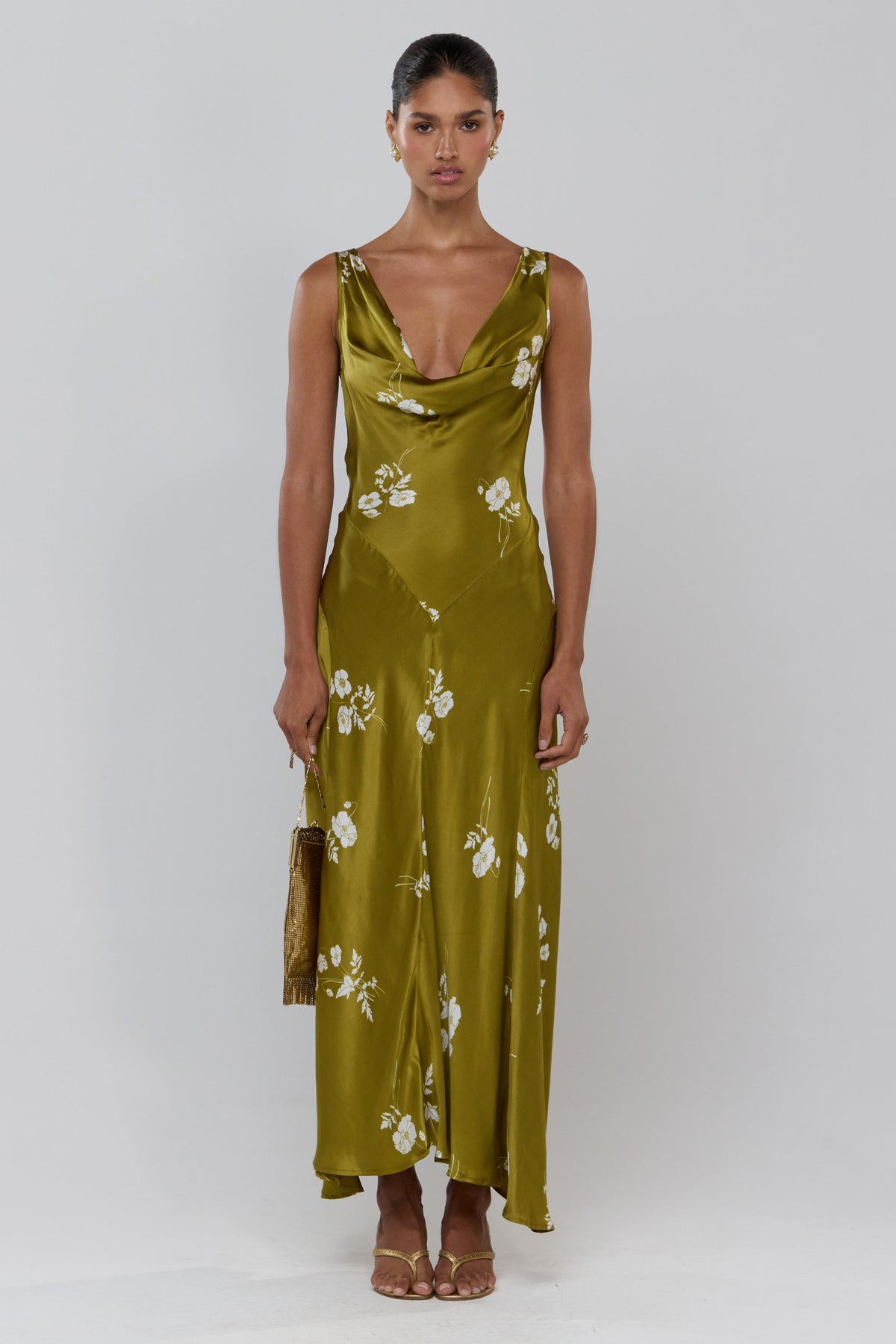 This is an image of Camilla in Moss - RESA featuring a model wearing the dress