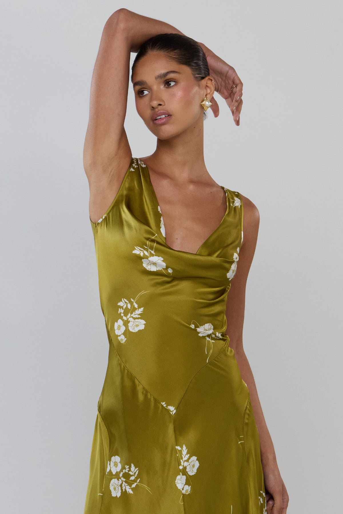 This is an image of Camilla in Moss - RESA featuring a model wearing the dress