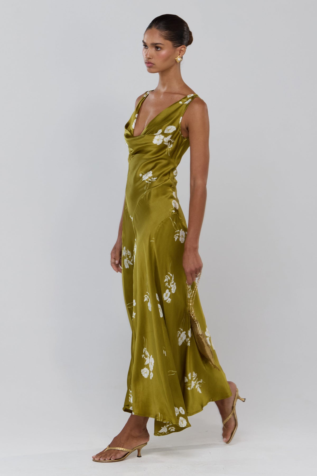 This is an image of Camilla in Moss - RESA featuring a model wearing the dress