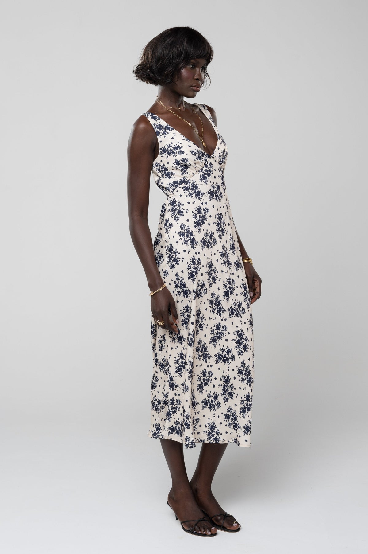 This is an image of Charlie Dress in Antoinette - RESA featuring a model wearing the dress