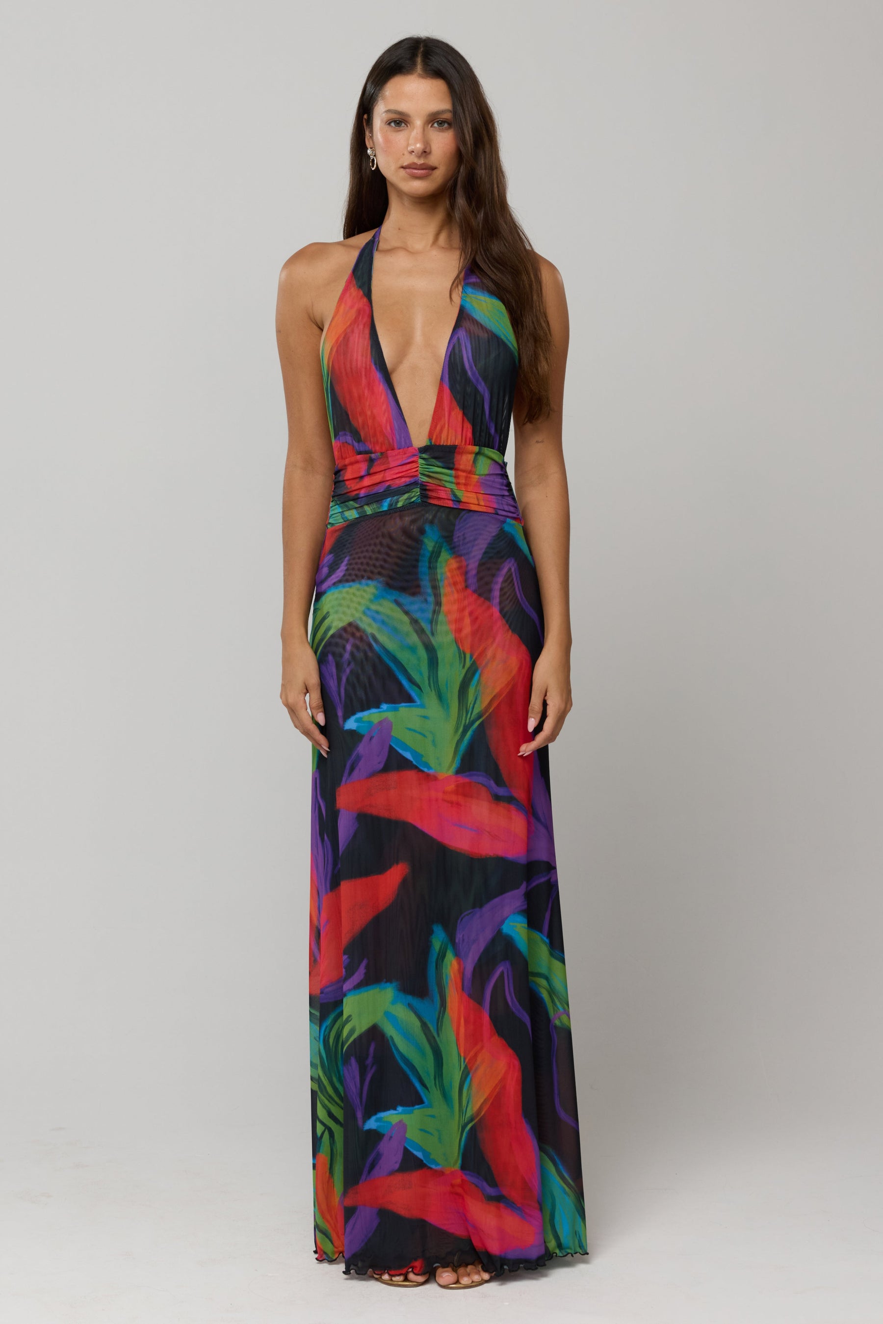 This is an image of Chelsea Dress in Mai Tai - RESA featuring a model wearing the dress
