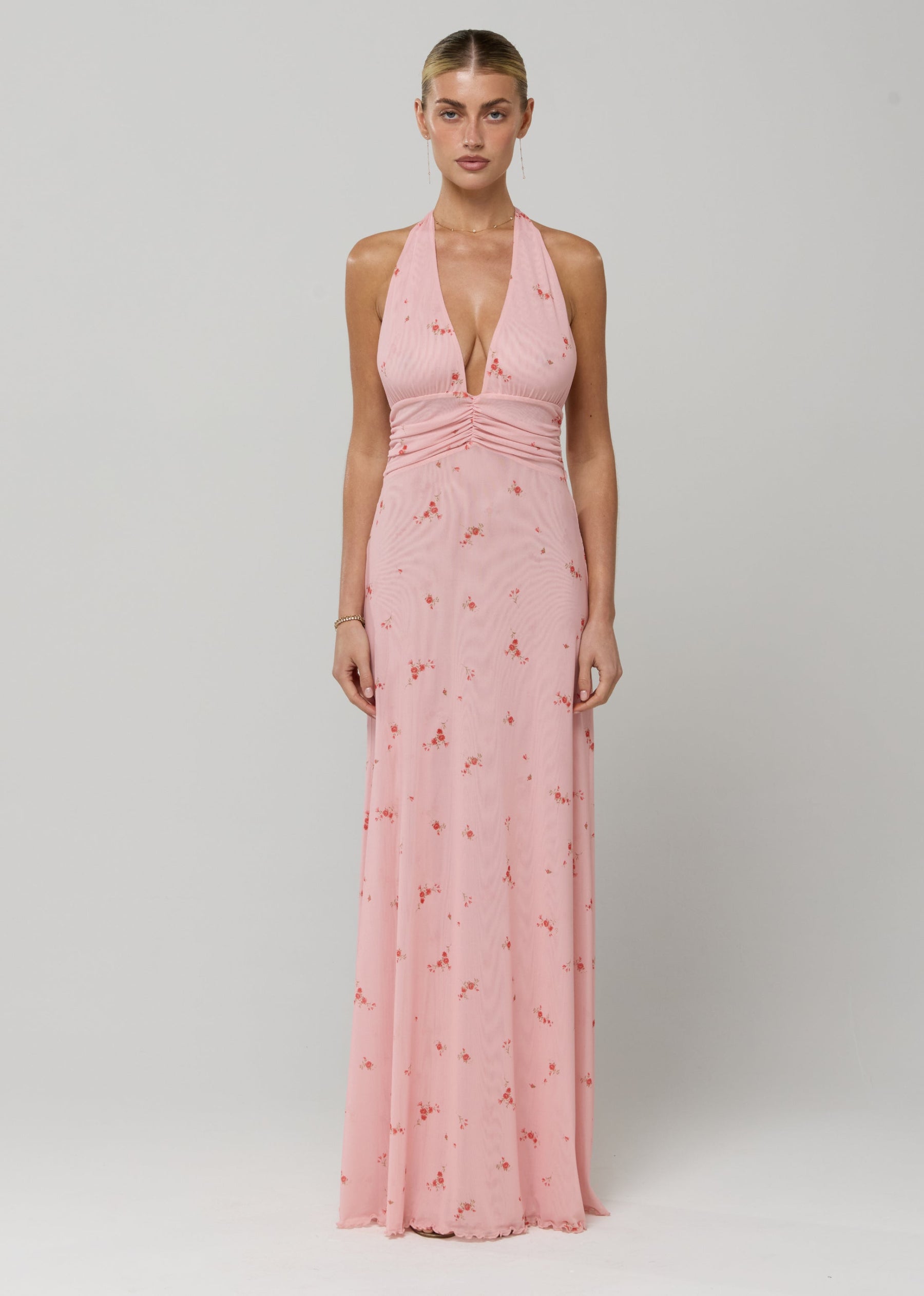 This is an image of Chelsea Dress in Sweet Pea - RESA featuring a model wearing the dress