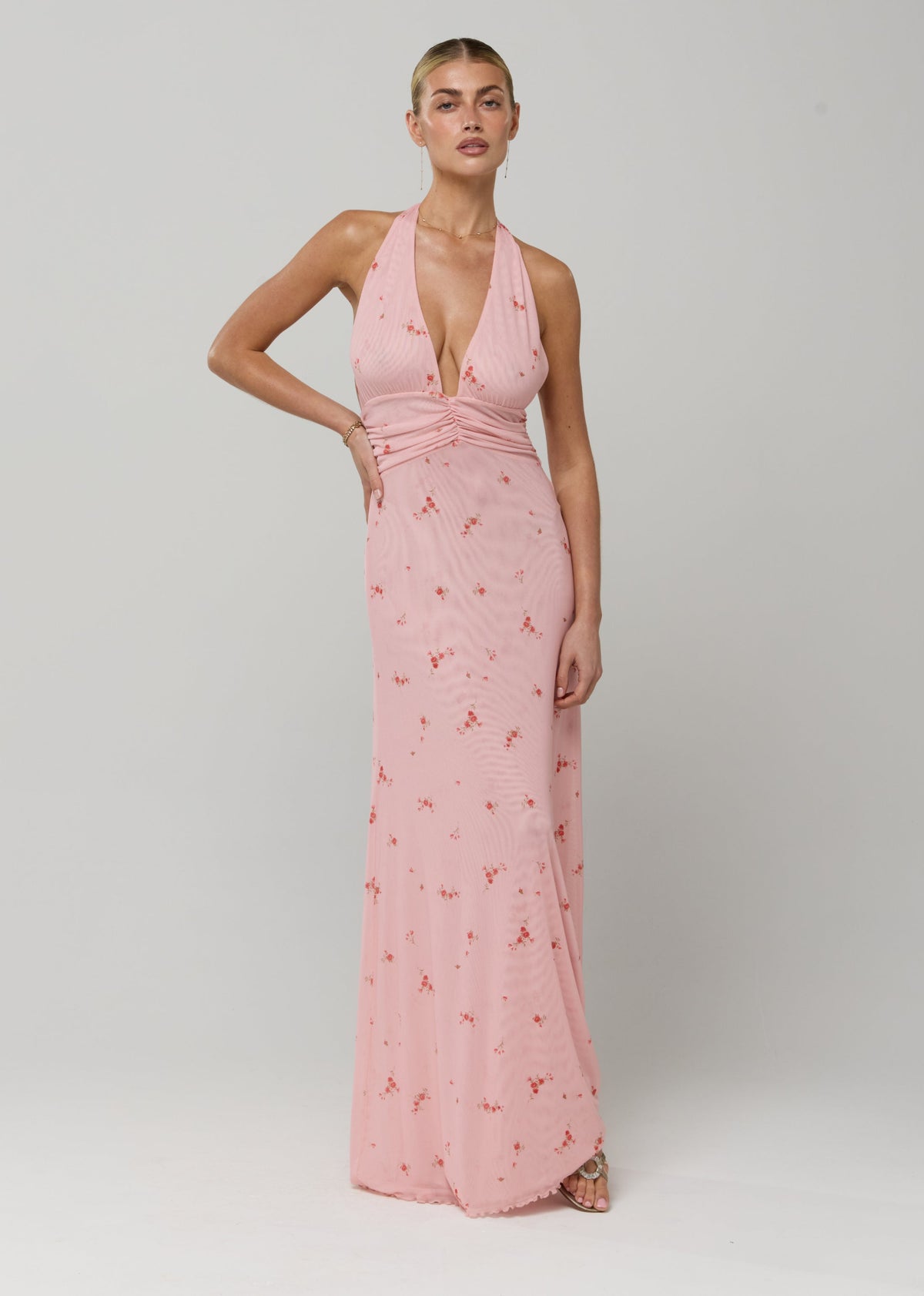 This is an image of Chelsea Dress in Sweet Pea - RESA featuring a model wearing the dress