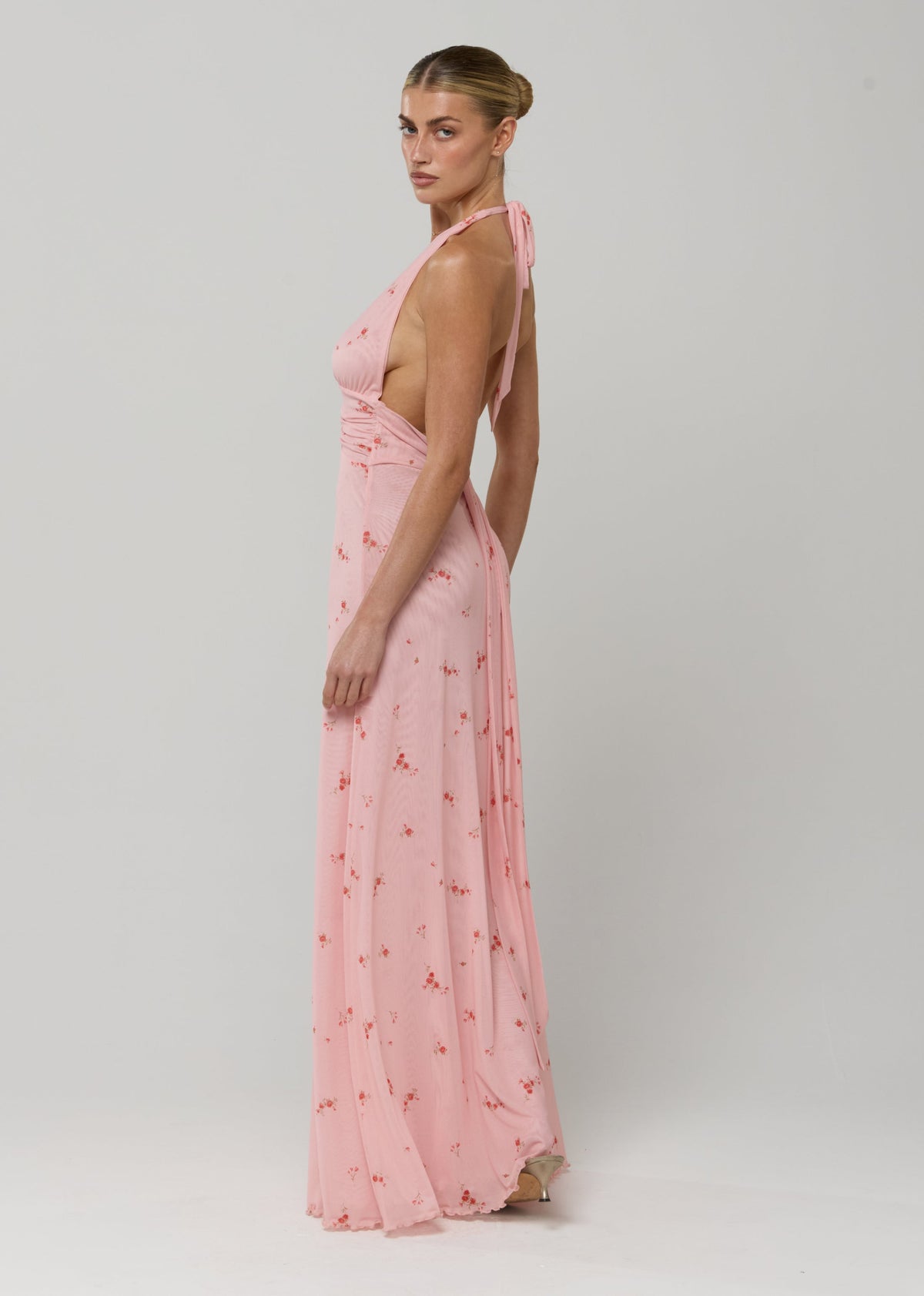 This is an image of Chelsea Dress in Sweet Pea - RESA featuring a model wearing the dress