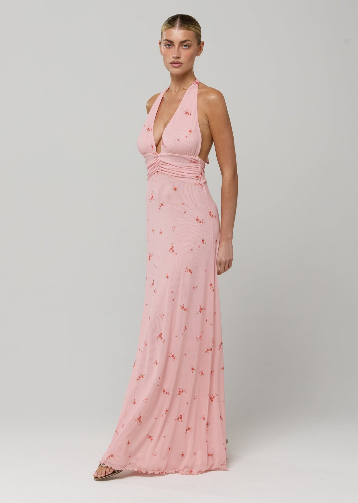 This is an image of Chelsea Dress in Sweet Pea - RESA featuring a model wearing the dress