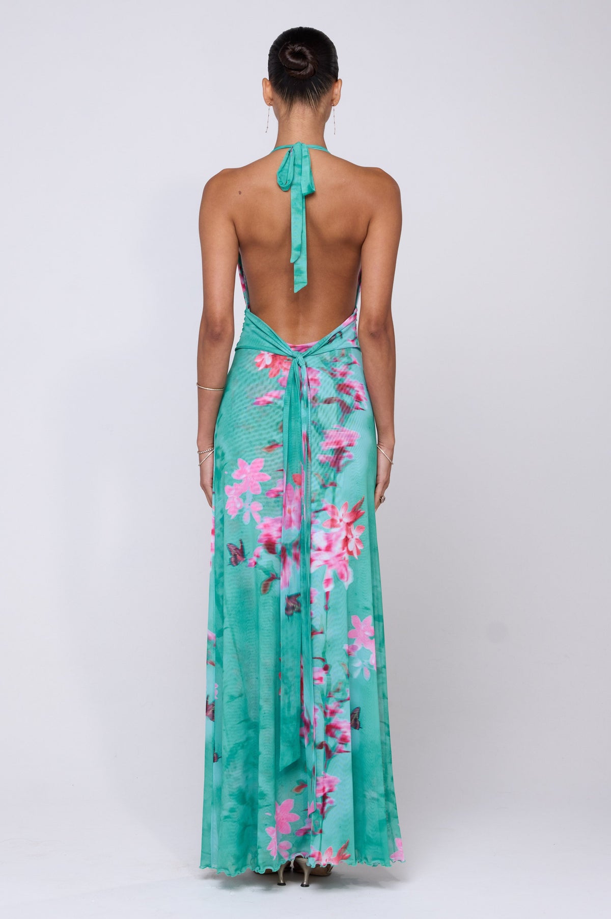 This is an image of Chelsea Maxi Dress in Clearwater - RESA featuring a model wearing the dress