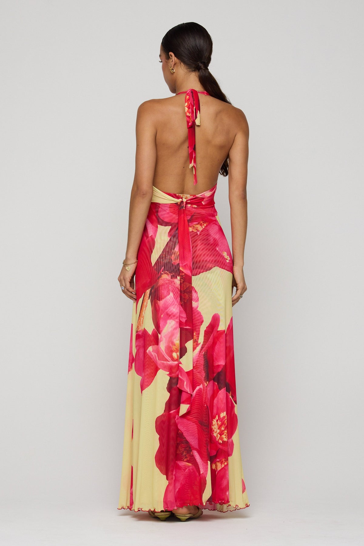 This is an image of Chelsea Maxi Dress in Crawford - RESA featuring a model wearing the dress