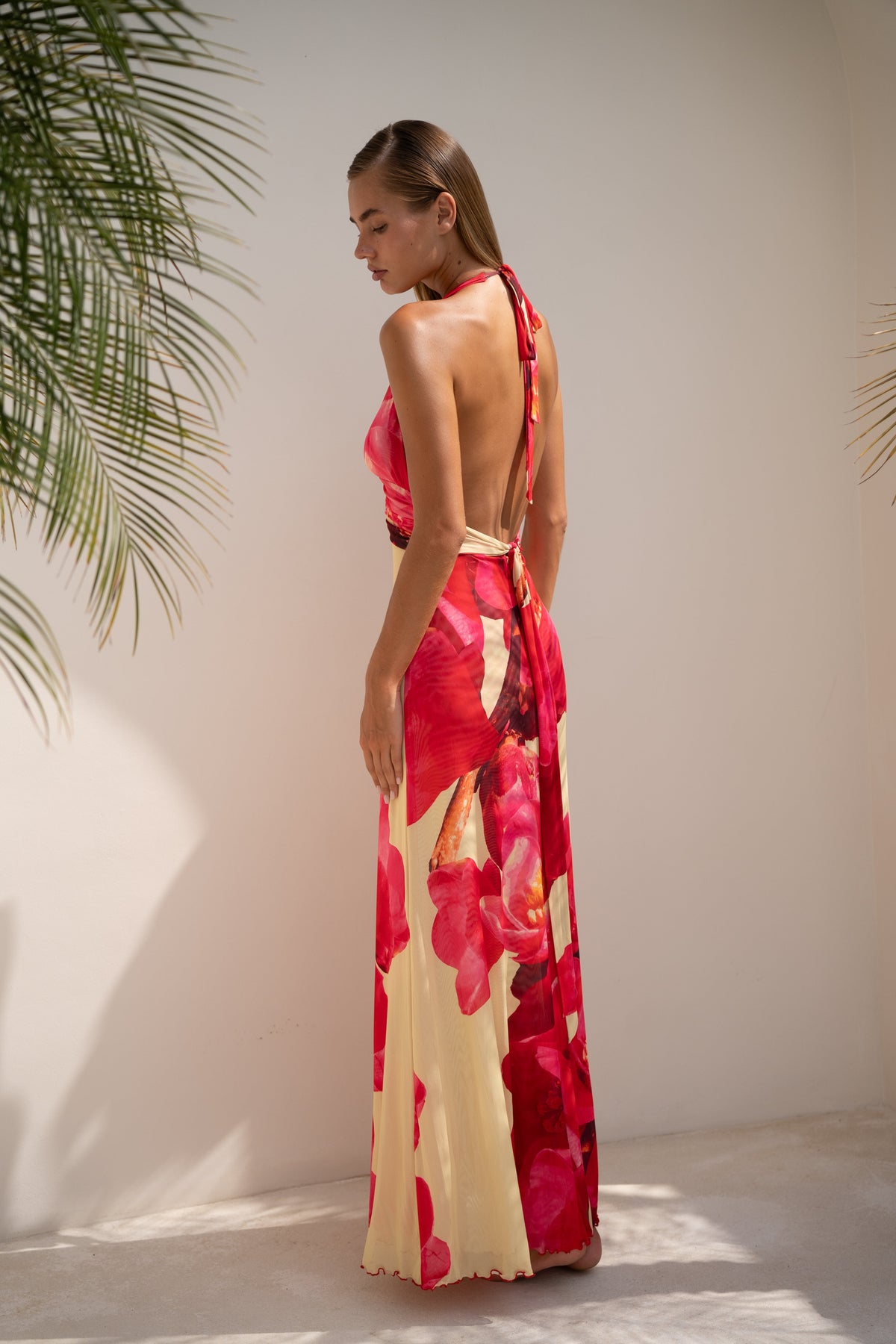 This is an image of Chelsea Maxi Dress in Crawford - RESA featuring a model wearing the dress