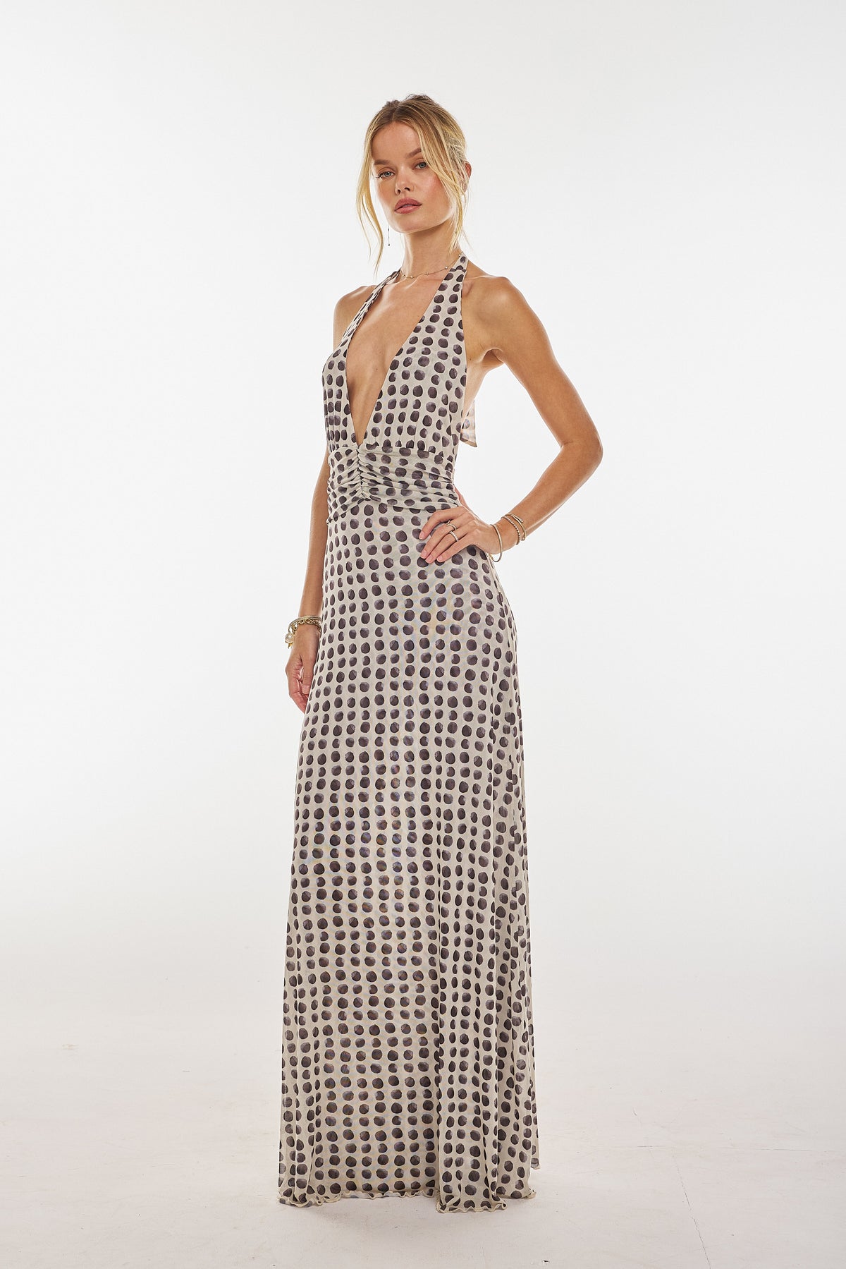 This is an image of Chelsea Maxi Dress in Eclipse - RESA featuring a model wearing the dress