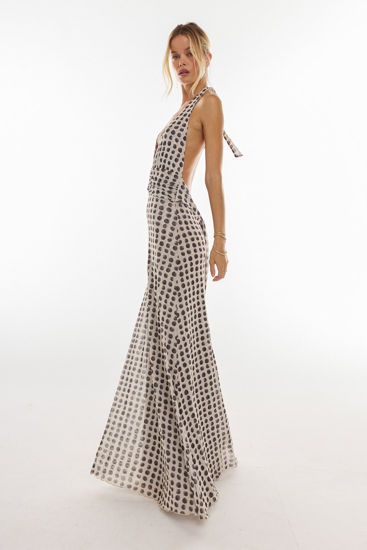 This is an image of Chelsea Maxi Dress in Eclipse - RESA featuring a model wearing the dress