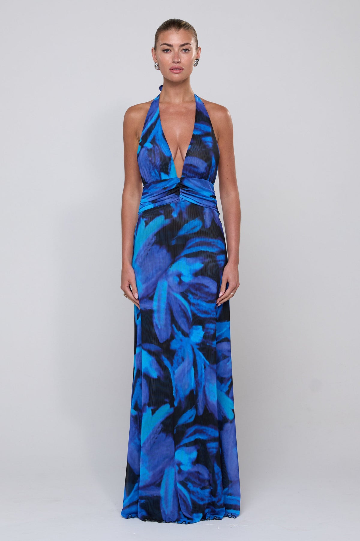 This is an image of Chelsea Maxi Dress in Lagoon - RESA featuring a model wearing the dress