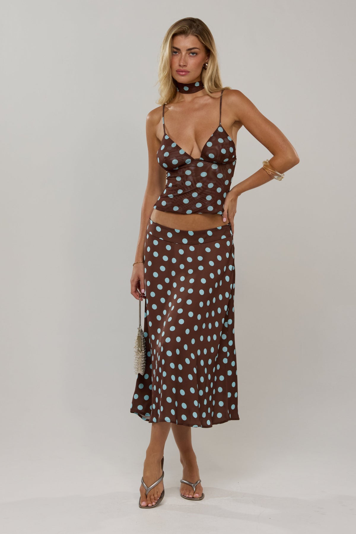 This is an image of Cindy in Costa - RESA featuring a model wearing the dress