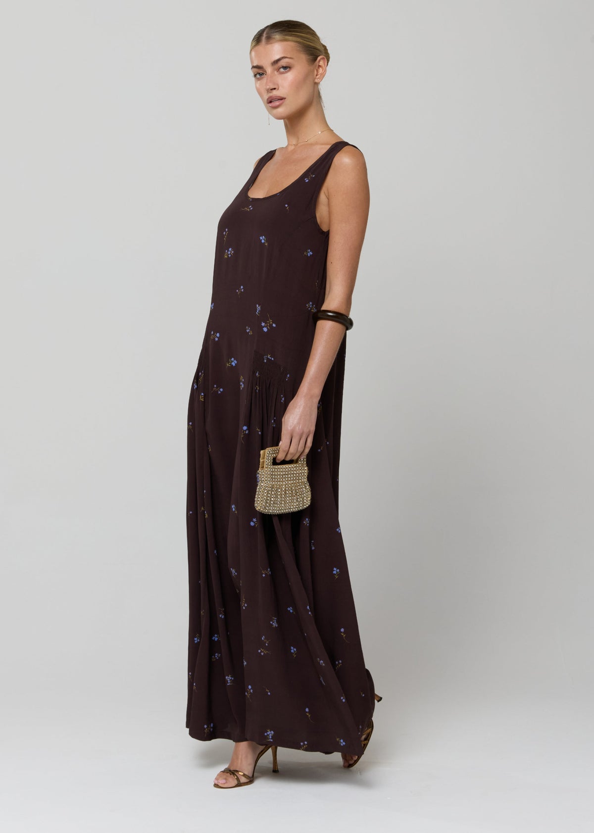 This is an image of Colette Dress in Blythe - RESA featuring a model wearing the dress