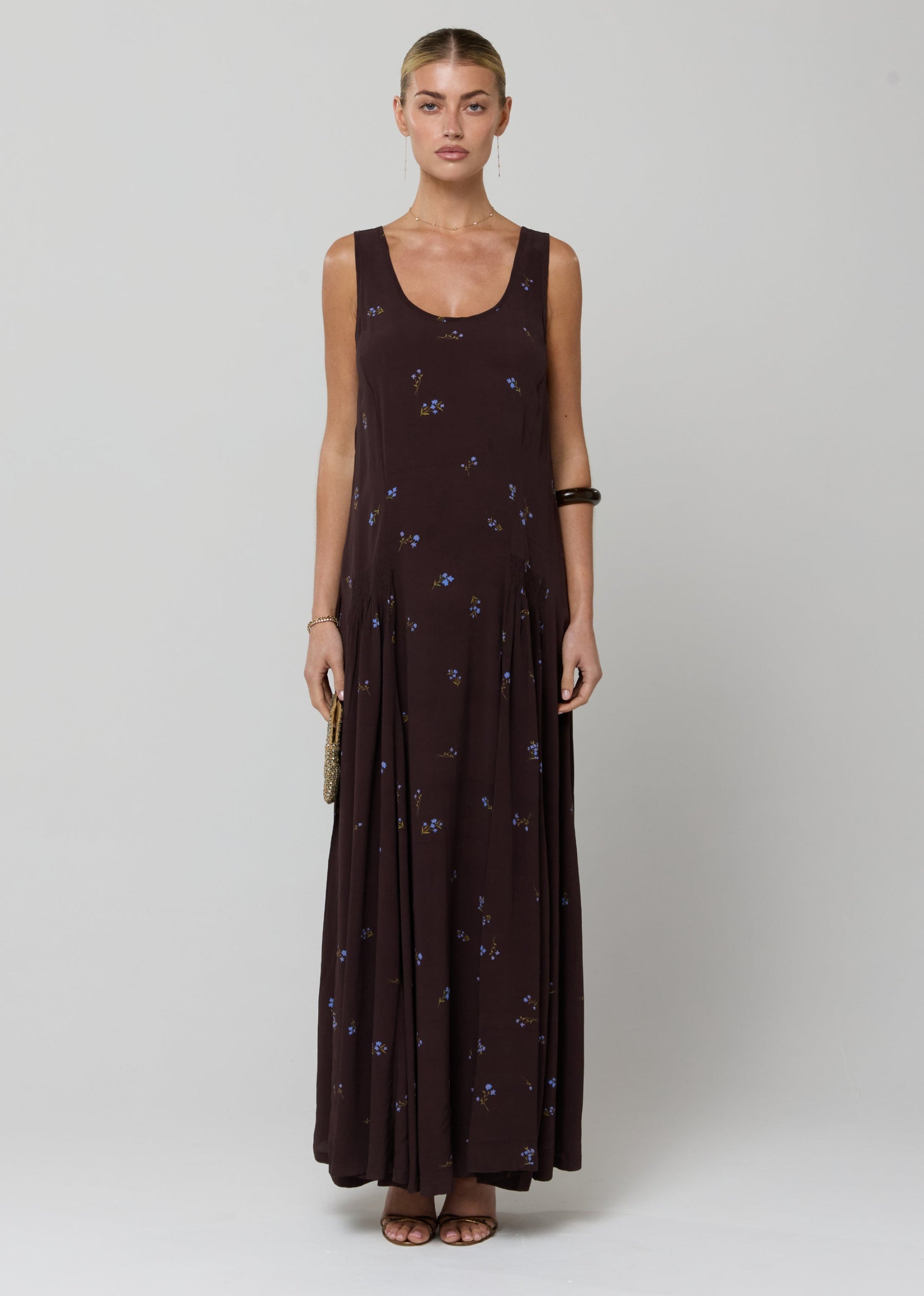 This is an image of Colette Dress in Blythe - RESA featuring a model wearing the dress