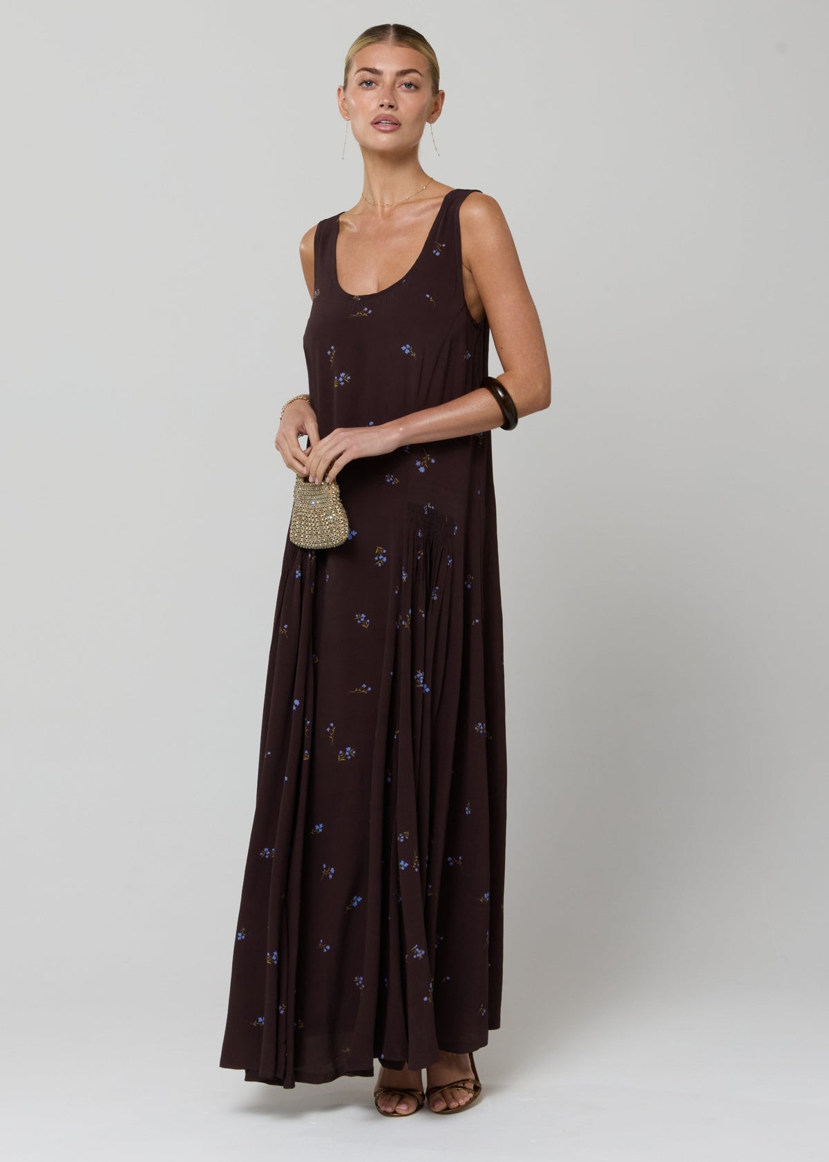 This is an image of Colette Dress in Blythe - RESA featuring a model wearing the dress