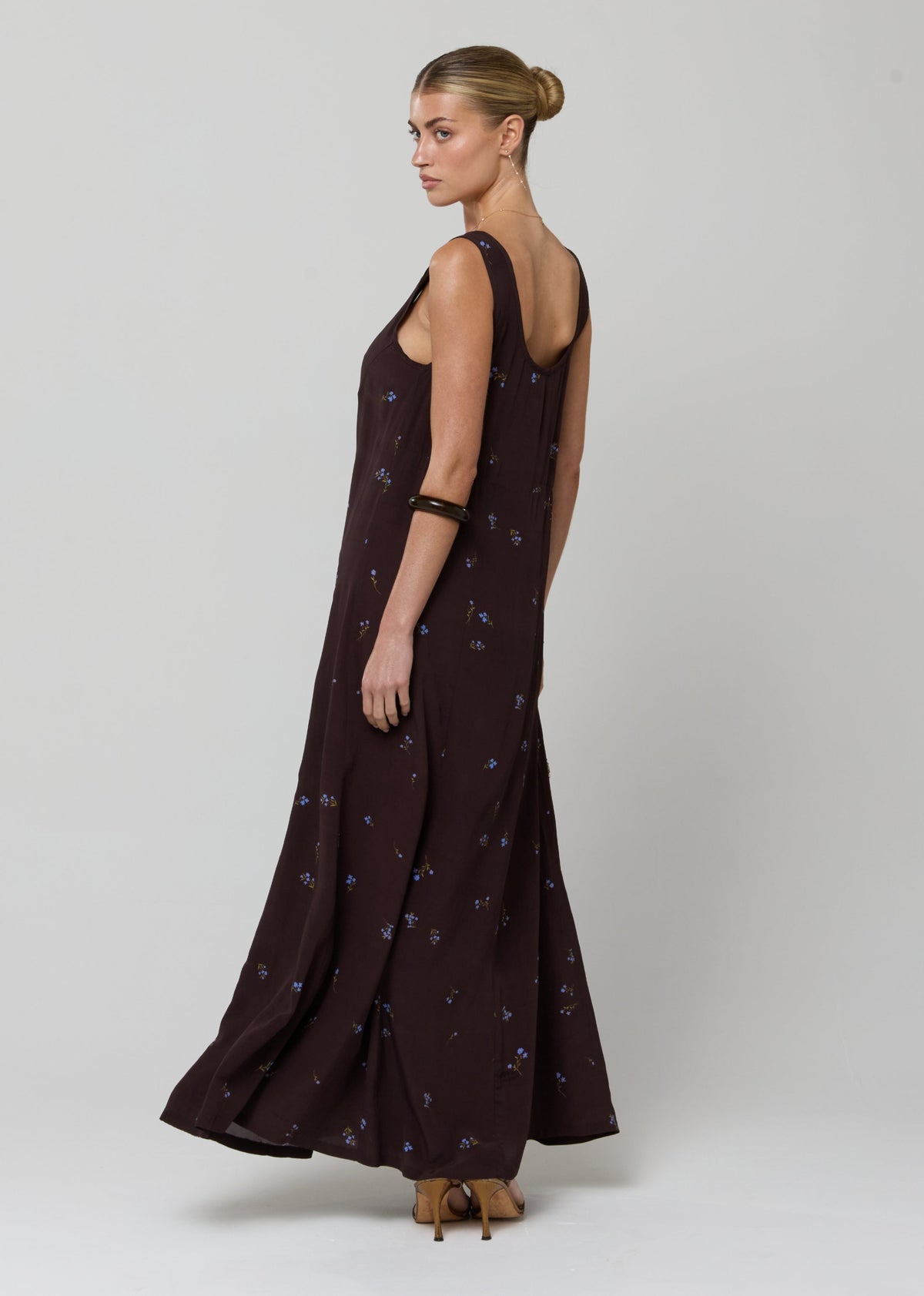 This is an image of Colette Dress in Blythe - RESA featuring a model wearing the dress