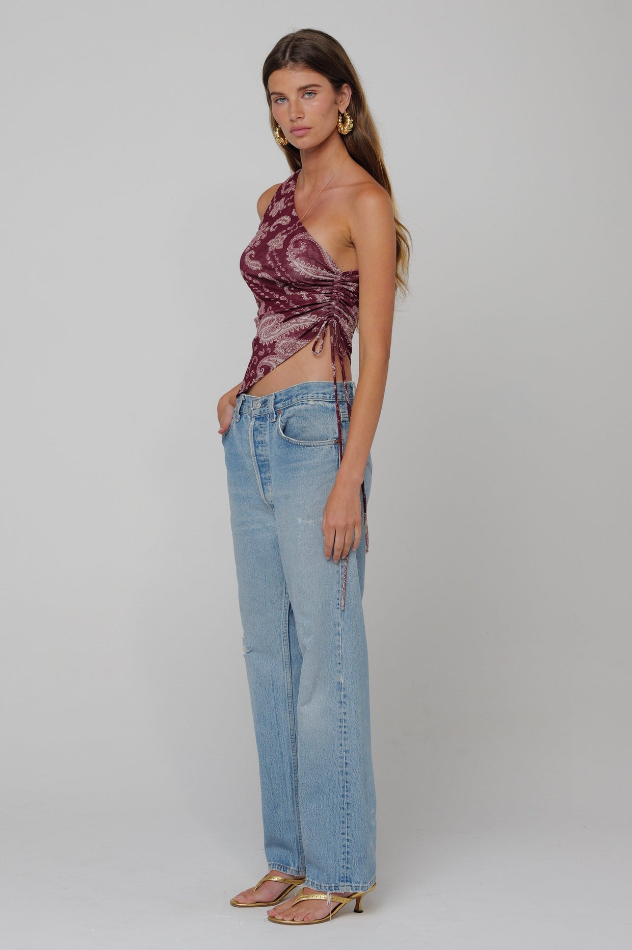 This is an image of Crystal Top in Bronco - RESA featuring a model wearing the dress
