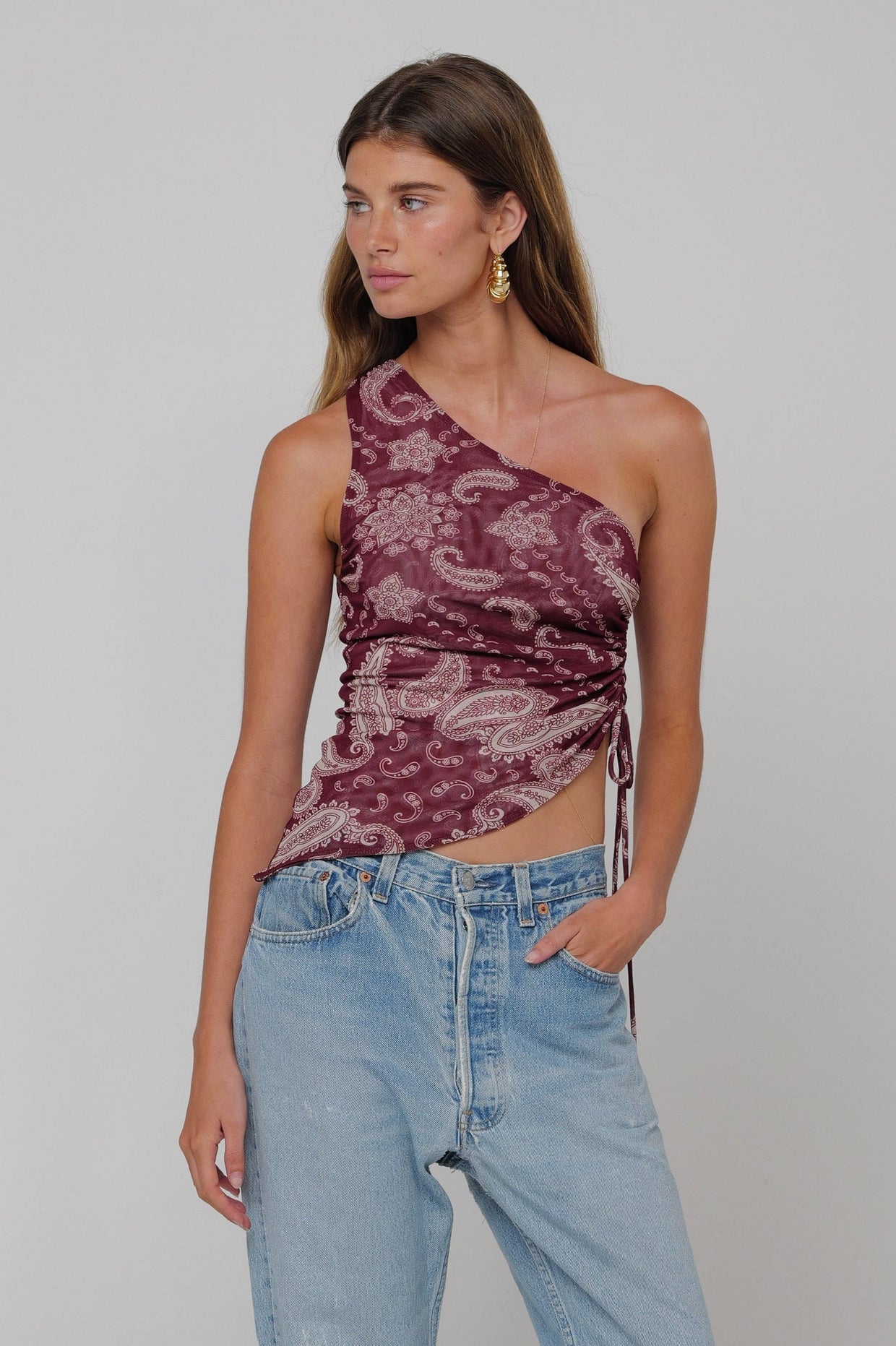 This is an image of Crystal Top in Bronco - RESA featuring a model wearing the dress