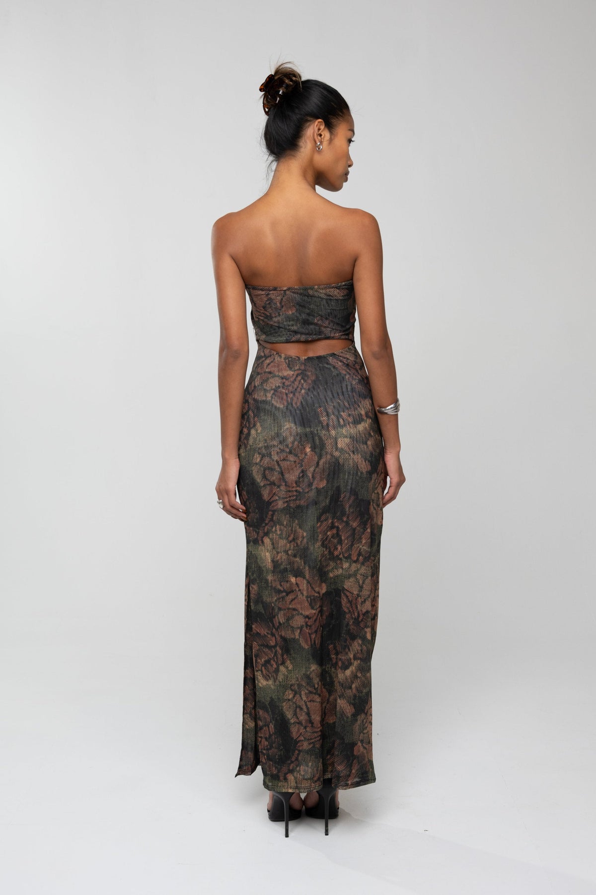 This is an image of Demi Dress in Autumn - RESA featuring a model wearing the dress