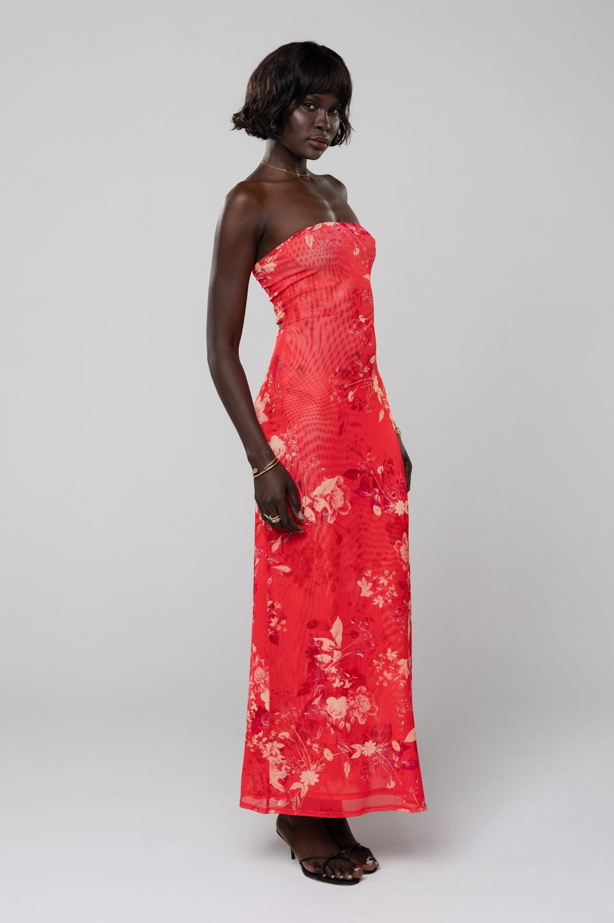 This is an image of Demi Dress in Blossom - RESA featuring a model wearing the dress