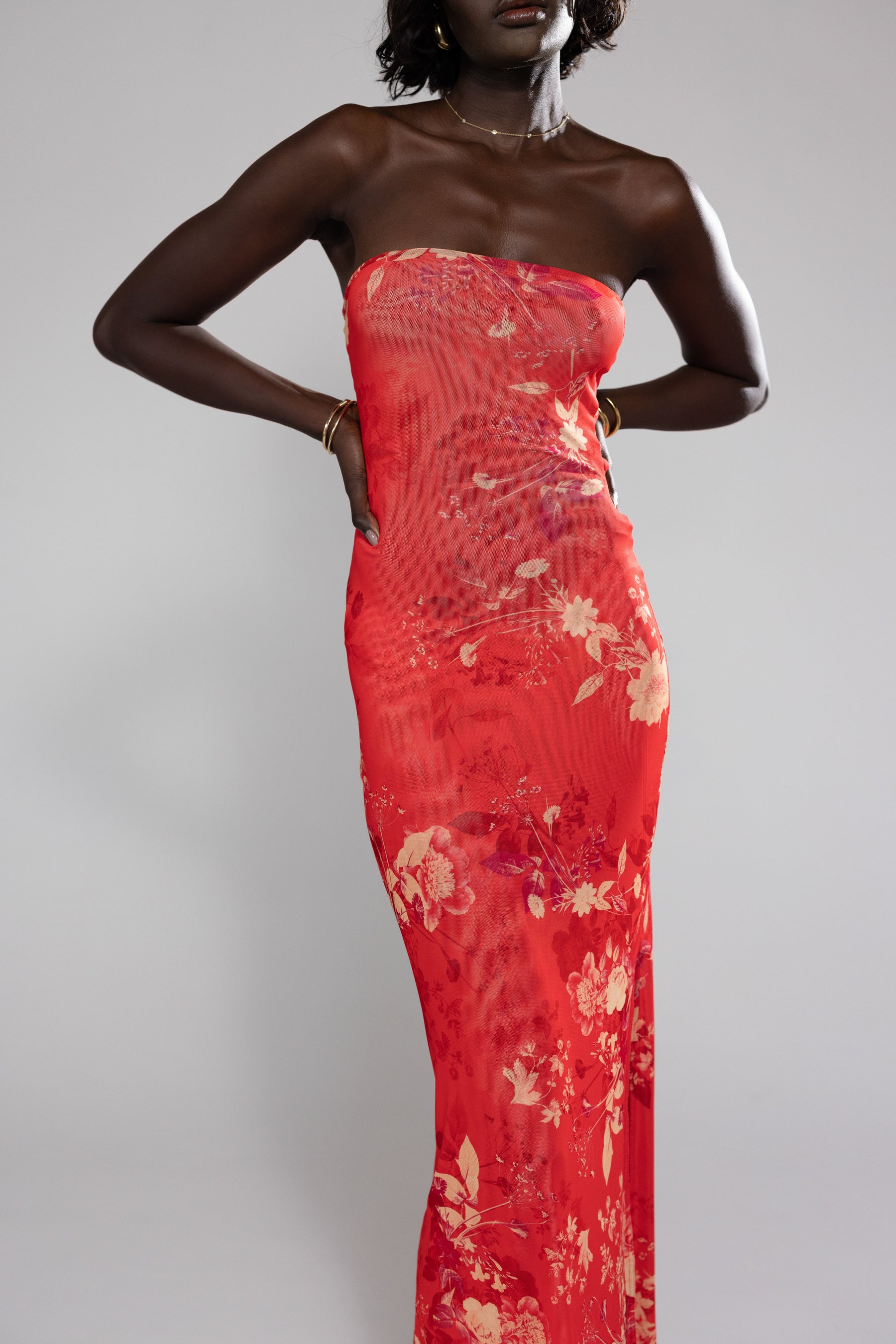 This is an image of Demi Dress in Blossom - RESA featuring a model wearing the dress