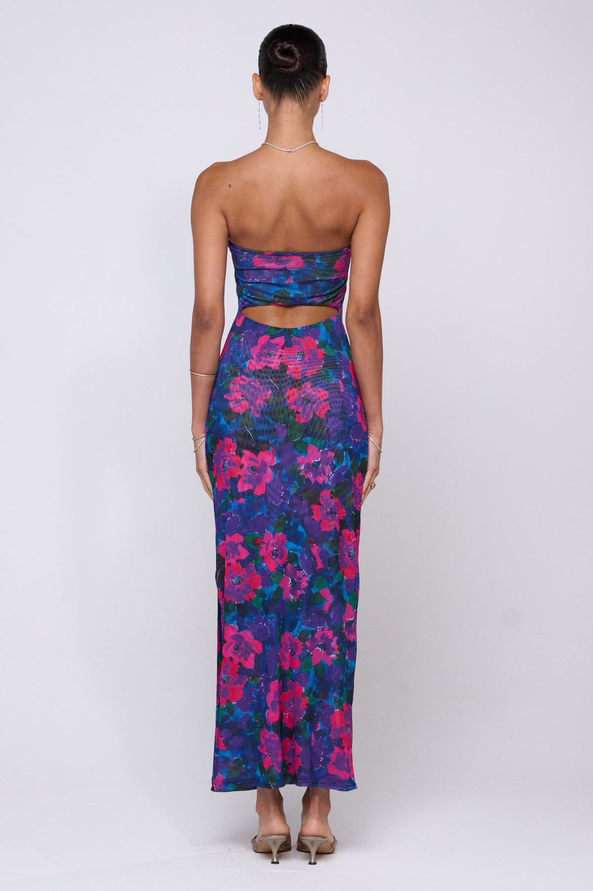 This is an image of Demi Mesh Dress in Lanai - RESA featuring a model wearing the dress
