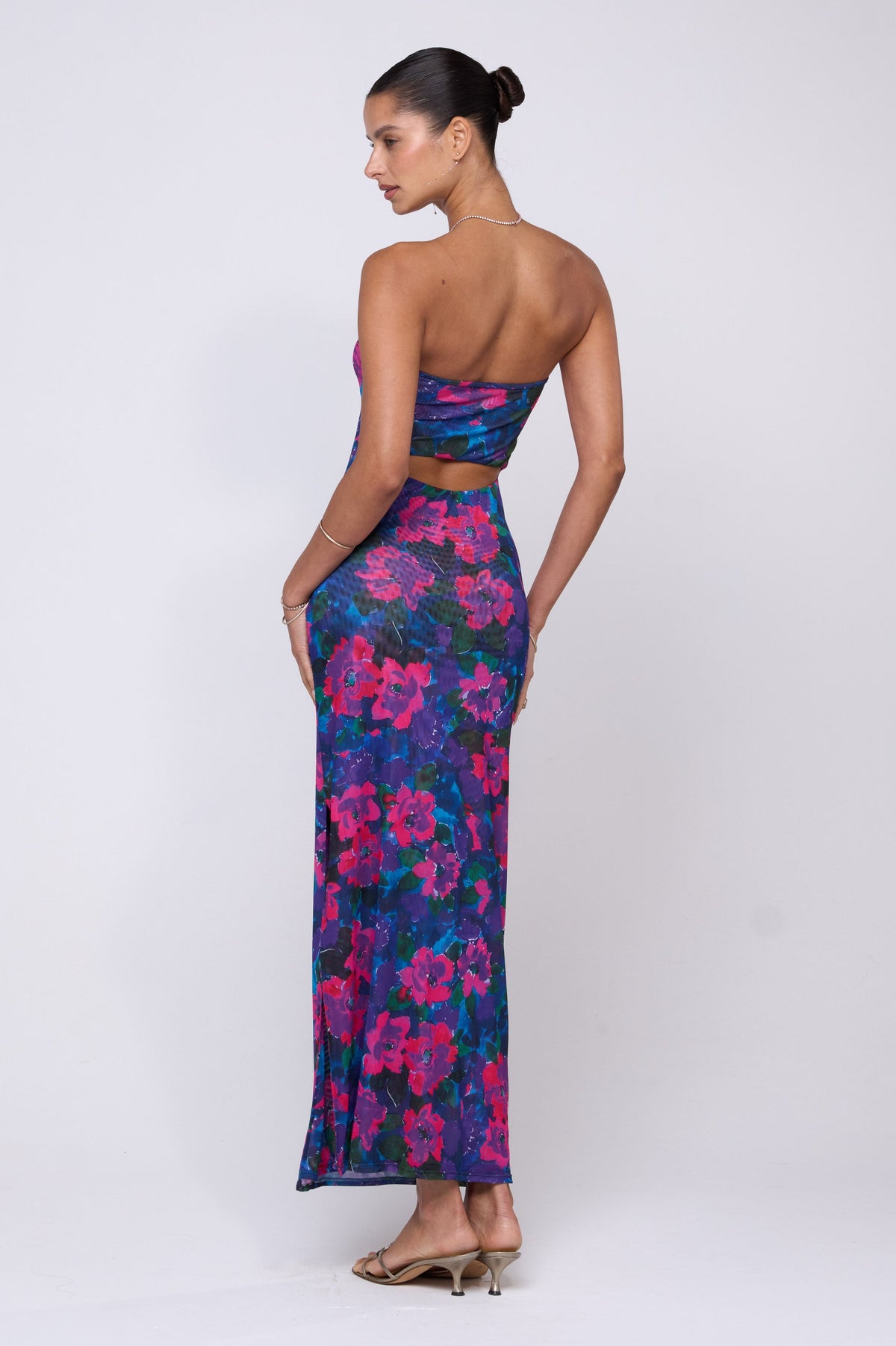 This is an image of Demi Mesh Dress in Lanai - RESA featuring a model wearing the dress
