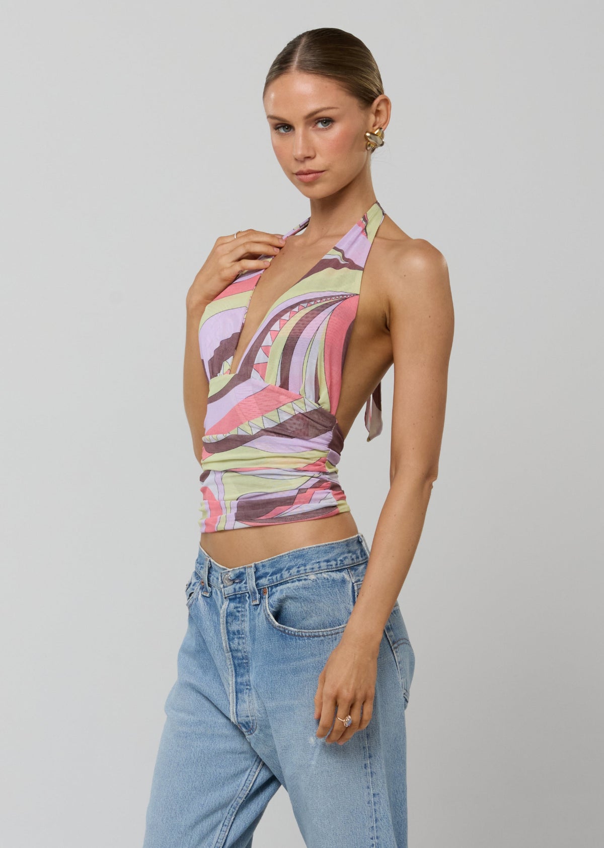 This is an image of Dena Top in Dolce - RESA featuring a model wearing the dress