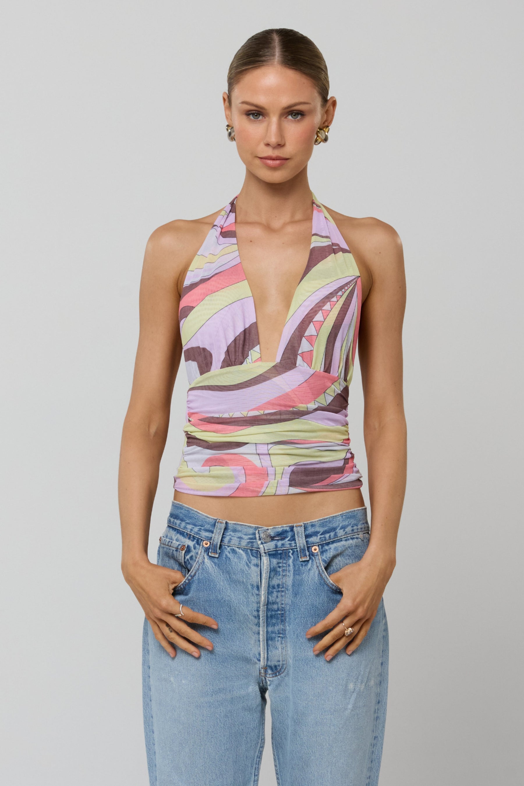 This is an image of Dena Top in Dolce - RESA featuring a model wearing the dress