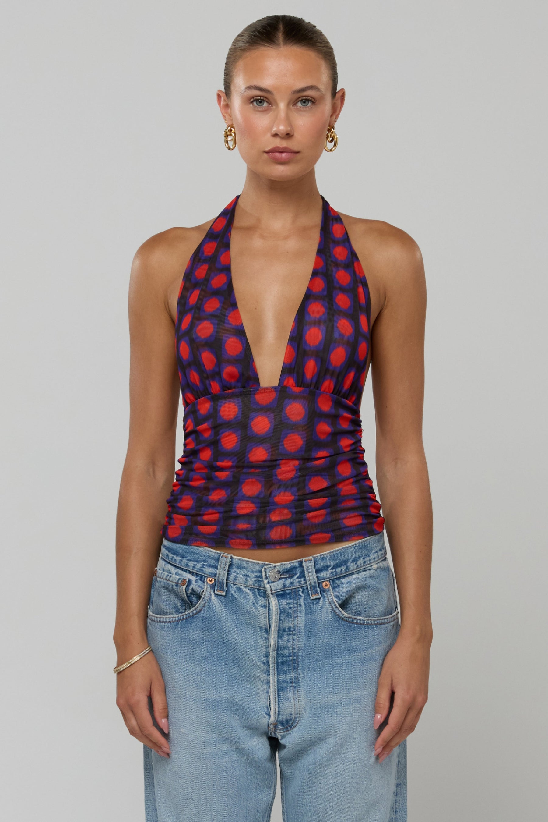 This is an image of Dena Top in Mod - RESA featuring a model wearing the dress