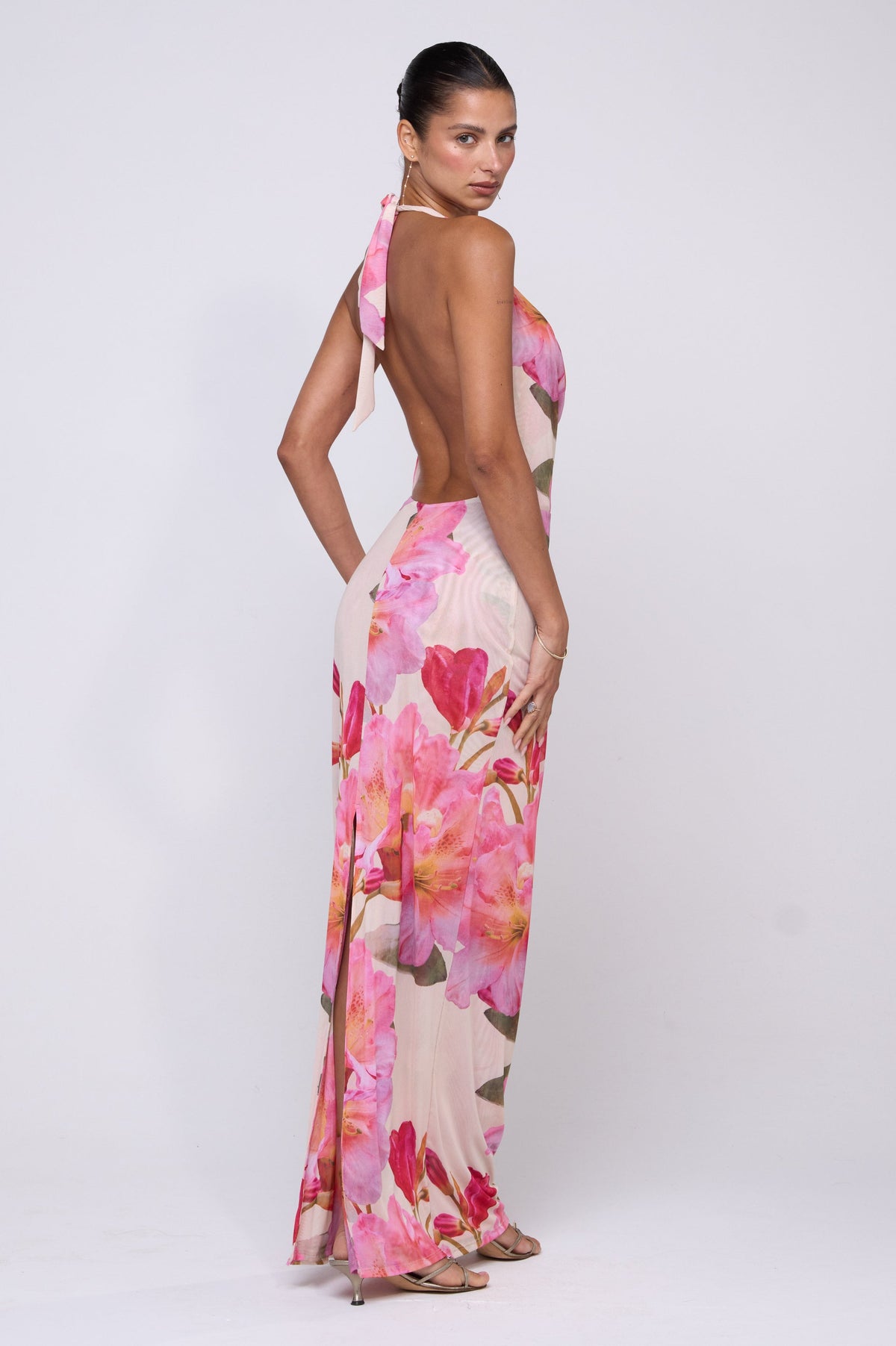 This is an image of Fiona Dress in Lily - RESA featuring a model wearing the dress